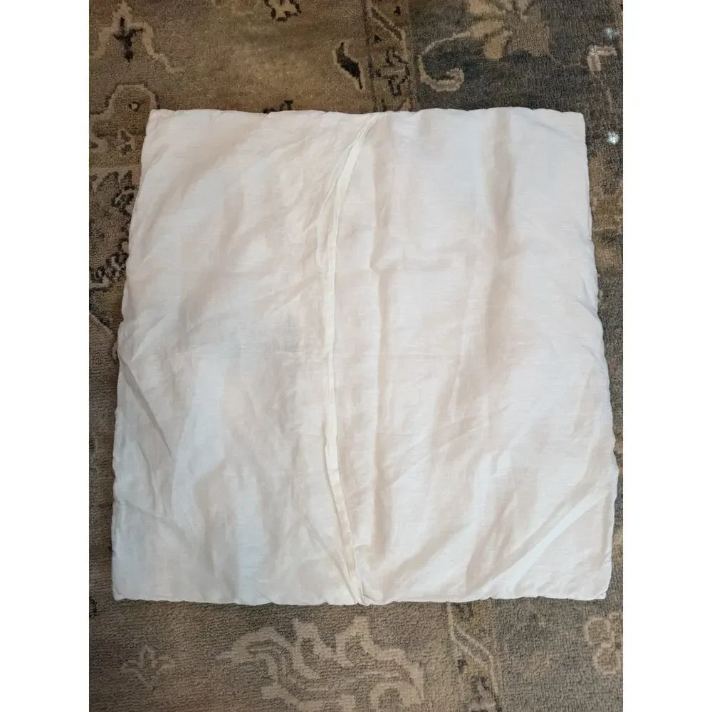 Parachute 100% Linen Euro Sham 26 X26 White NEW $79